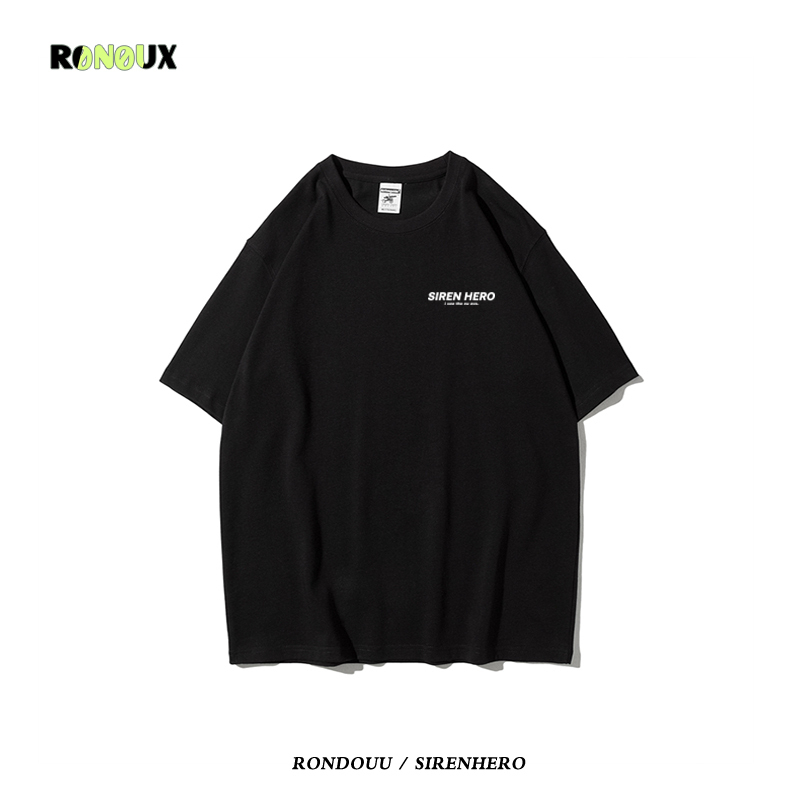 American Retro Oversize Trendy Couple's Short-Sleeve T-Shirt for Men and Women, Summer Heavyweight Pure Cotton High-End Top