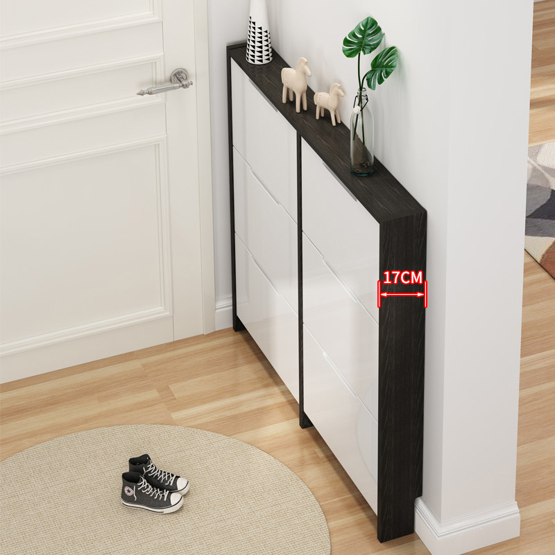 Dump shoe cabinet Simple modern space-saving 17cm ultra-thin shoe cabinet Household door large capacity home shoe cabinet entrance
