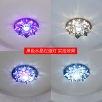 Black Crystal aisle Corridor light LED simple modern entrance light light luxury Hall passage ceiling spotlight