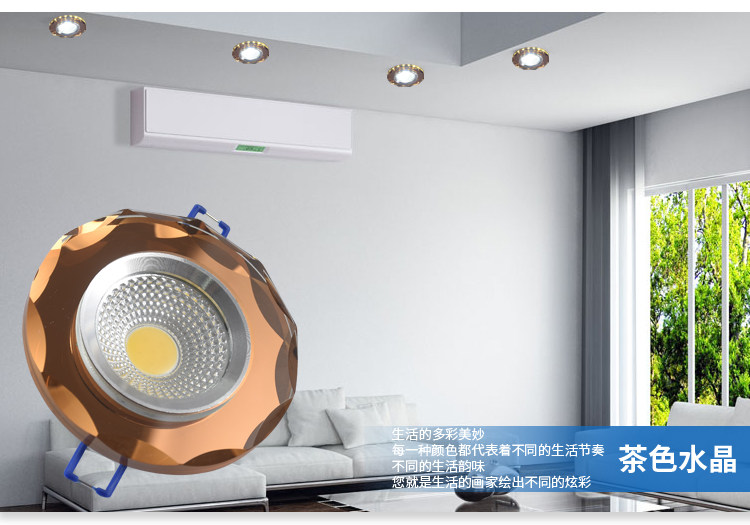 Description Picture 3 of itemDiameter:9.5cm Cut Hole:6-8cm 3W Led Downlights Recessed Ceiling Spot Light Lamps Embedded LED Downlights Home Decoration Light