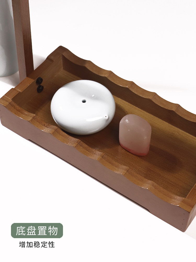 Bamboo Brush Holder, Solid Wood Brush Rack, Multifunctional Calligraphy Storage Rack, New Chinese Style Desktop Brush Holder, Brush Display Rack, Creative Study Room Four Treasures Display Rack