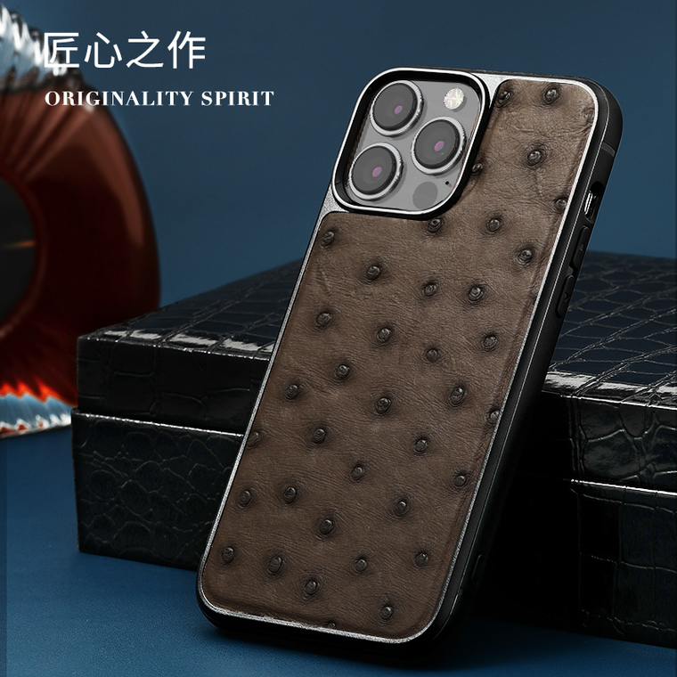 Crocodile Pattern Genuine Leather Luxury MagSafe 15, 14, 13, 12 iPhone Case