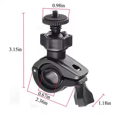 Suitable for Gopro bicycle clip O-type plastic bicycle Bracket 1 4 screw connector hero 6 5 4 3