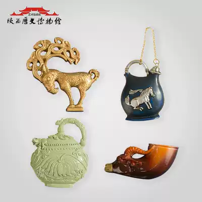 Shaanxi History Museum National Treasure Cultural Relics Series Refrigerator Stickers Collection Souvenir Resin Material Magnet Decorative Stickers