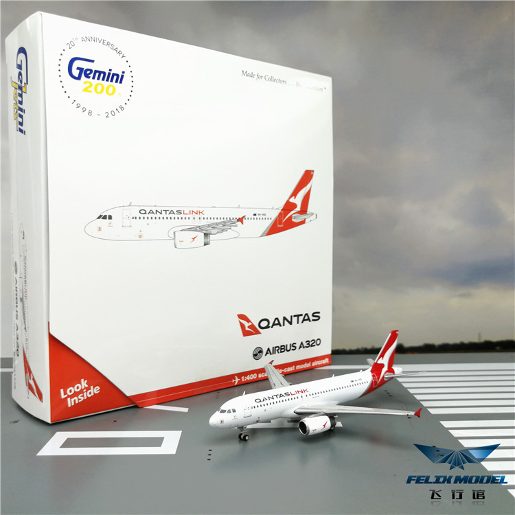 GeminiJets GJQFA1772 Qantas A320 VH-VQS 1:400