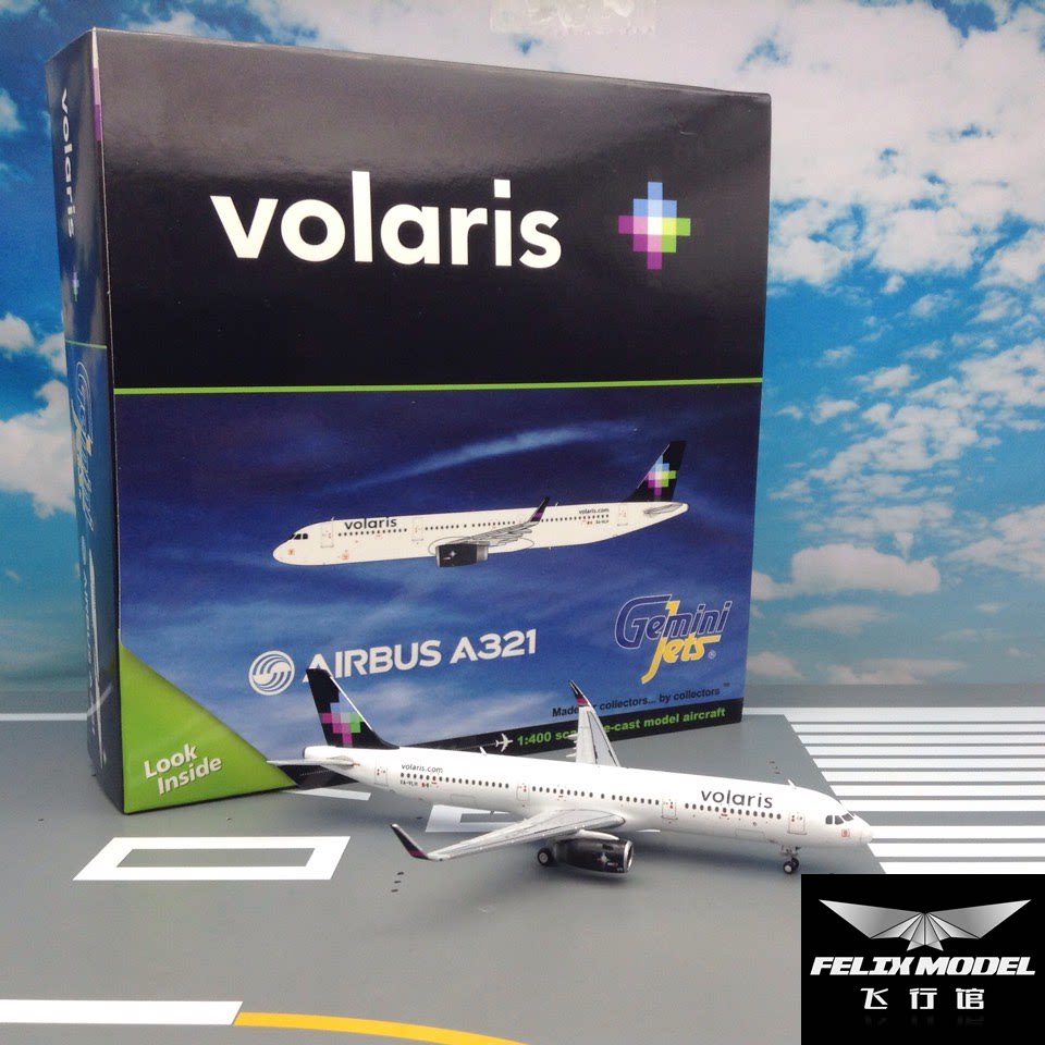 GeminiJets GJVOI1489 Mexico VOLARIS Aviation A321 w XA-VLH 1:400