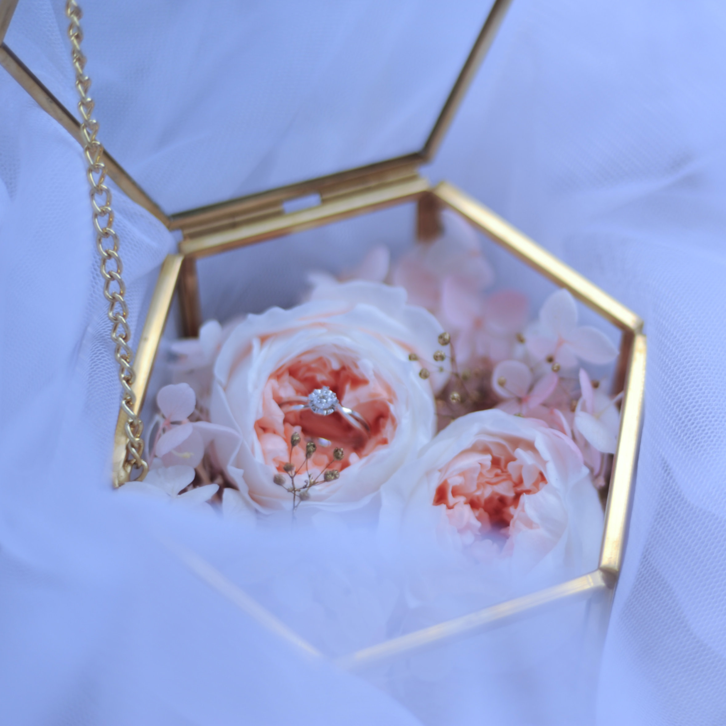 Ring box Mori department retro creative ring box wedding to ring box Yongsheng Flowers Ring Box