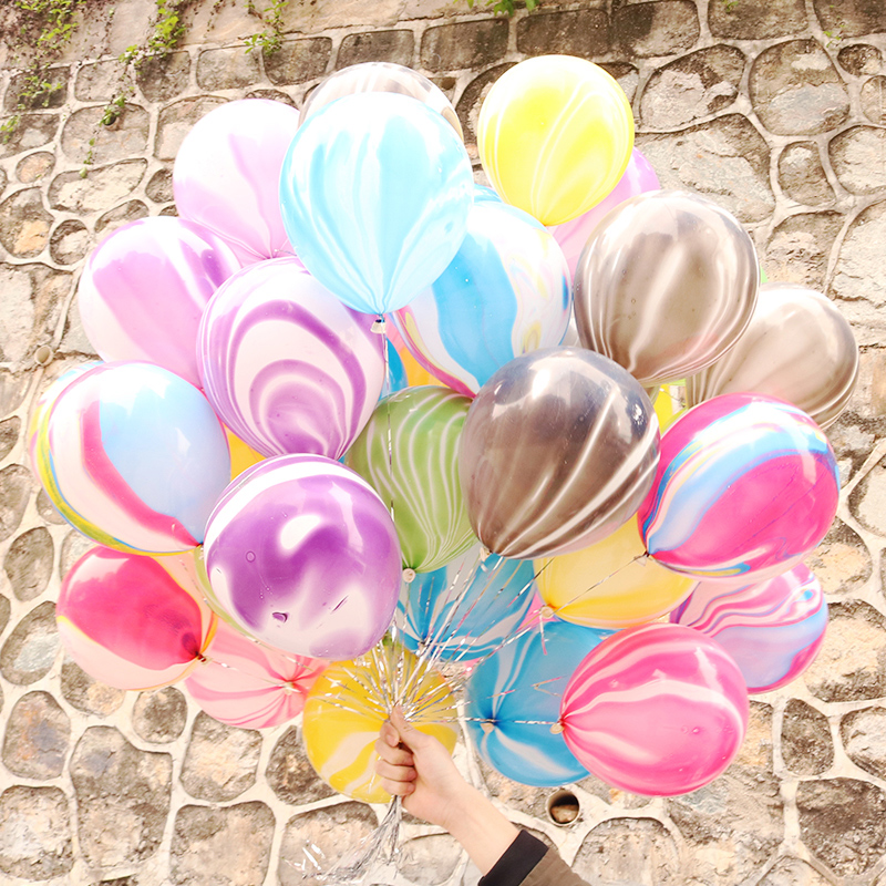 Birthday party decoration supplies Creative wedding Wedding new house Agate thickened matte balloon bouquet decoration supplies