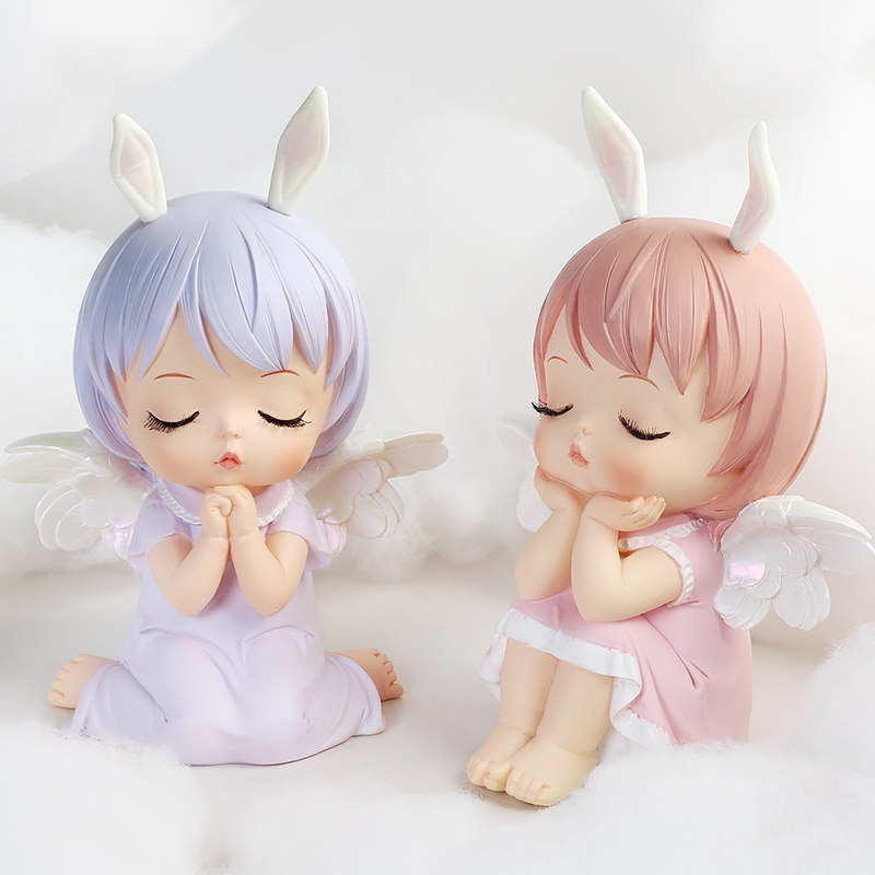 Cute trinket kids computer desk face ornament Anne baby little angel girl student Valentine's Day gift