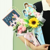 Гвоздика розовая букет новогодние подарки Лучший друг день рождения подарки на день святого Валентина для девочек ручной работы ручной работы