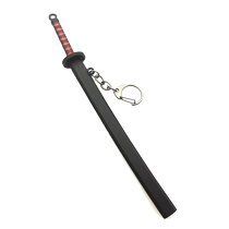 Demon Slayer: Kimetsu no Yaiba peripherals Kamado Tanjiro Nichirin sword Zenitsu Zenitsu sheath weapon model metal keychain 17CM