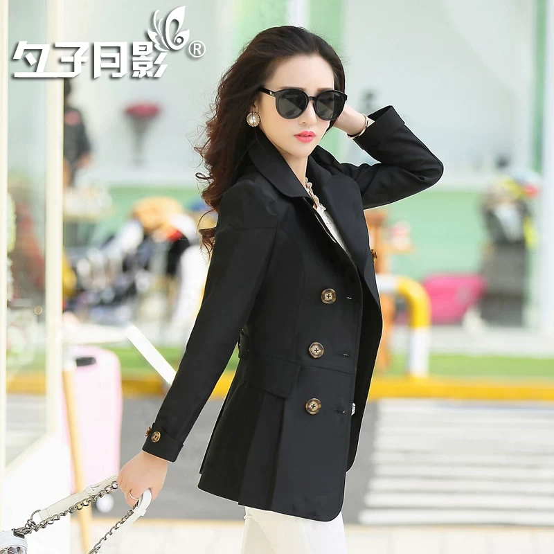Осеннее trench coat, длинный рукав, классический пиджак, корейский стиль