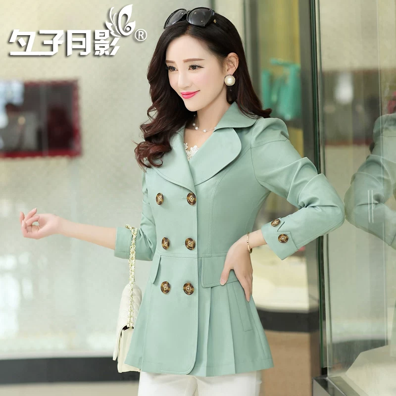 Осеннее trench coat, длинный рукав, классический пиджак, корейский стиль