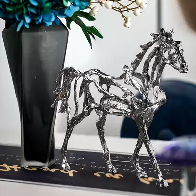 Modern simple office electroplating horse ornaments home living room TV cabinet wine cabinet decoration creative craft gifts decoration decoration