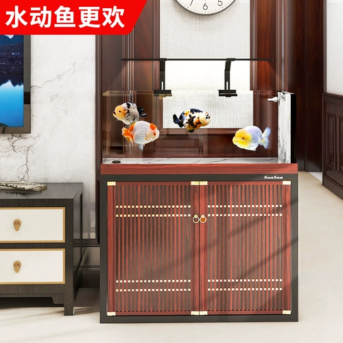 Sensen новый китайский стиль чрезвычайно узкий аквариум для гостиной большой ультра-белое стекло экологический ландшафтный дизайн 2025 новый нижний фильтр аквариум