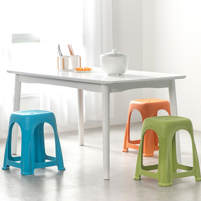 Camellia plastic stool household thickened plastic stool bathroom non-slip stool living room stool dining table stool office stool