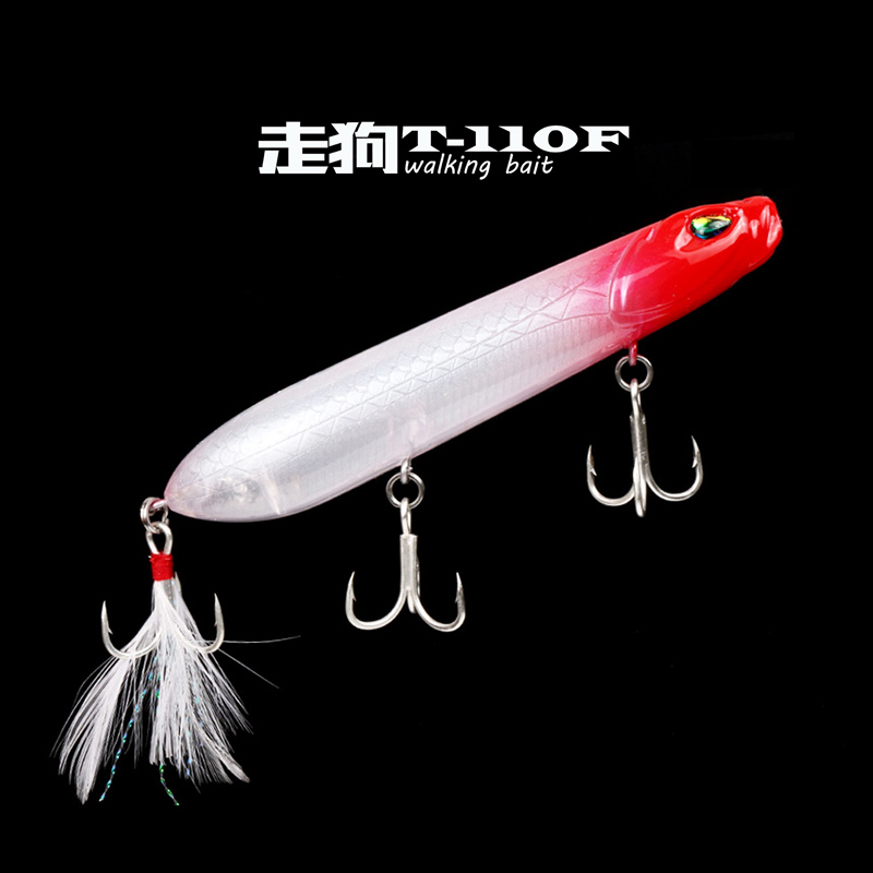 Lure Fake Bait Dog Thunder Dog Surface Floating Dog Pencil Wave Crawling Long Beak Trout Sea Bass