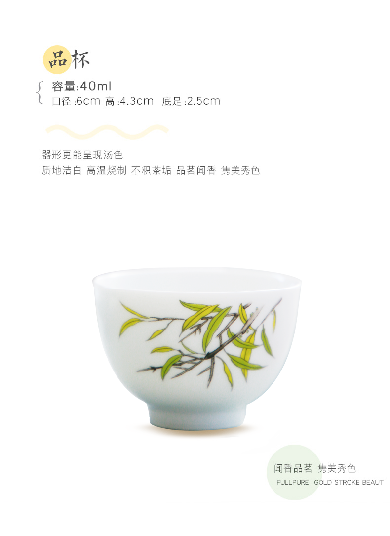 The Set of jingdezhen tea kungfu tea desk tray tea Set of household ceramic pot sitting room suit tea tea Set