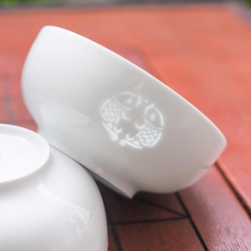 Individual household ceramics jingdezhen hand - cut rainbow such use large rainbow such use microwave ceramic bowl contracted cutlery set
