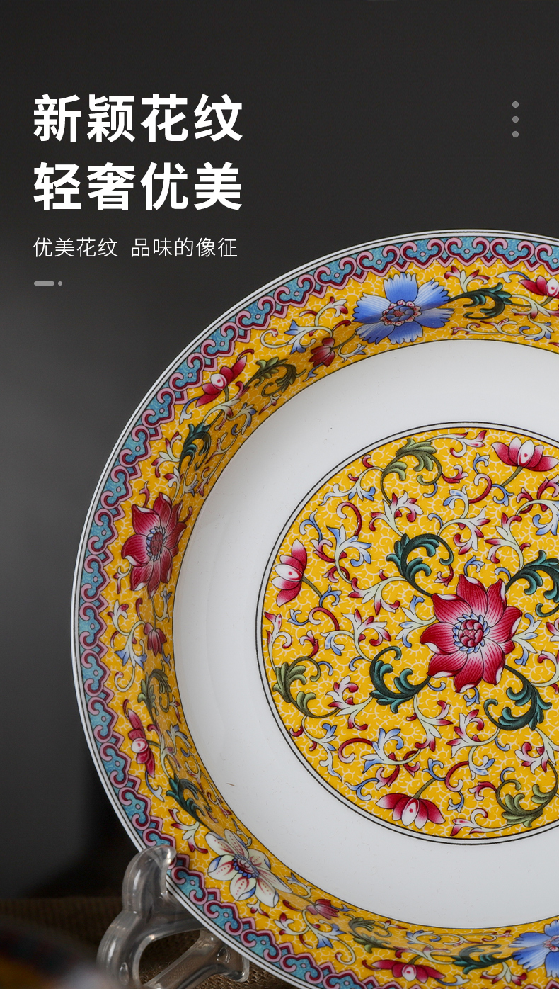 The ancient ceramic bowl individual household contracted creative move always eat jingdezhen ceramic dish suits for