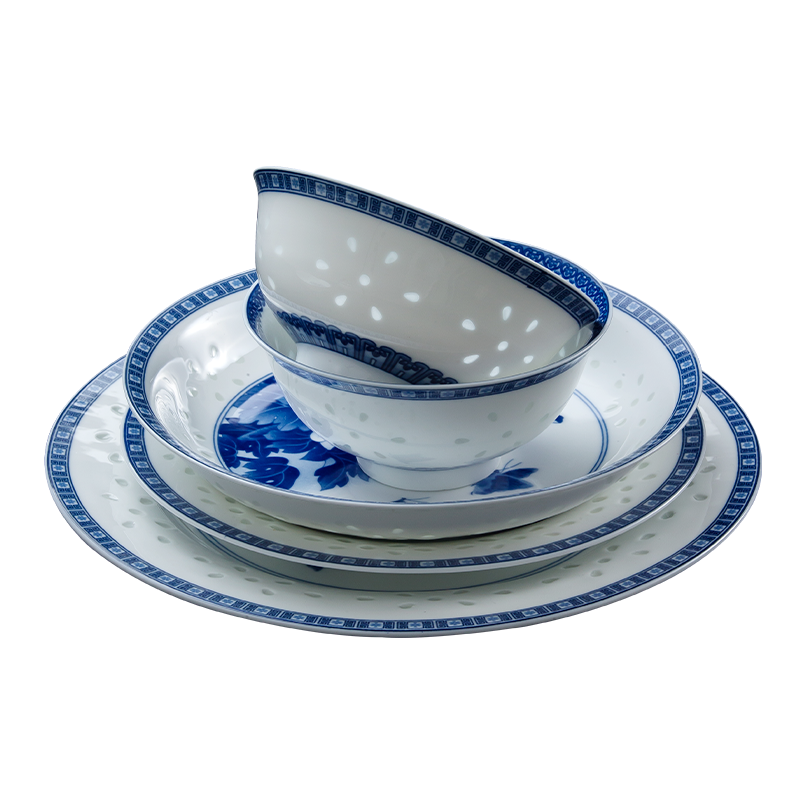 Dishes suit household of Chinese style and contracted hand - cut small pure and fresh and jingdezhen ceramic tableware ceramics Dishes