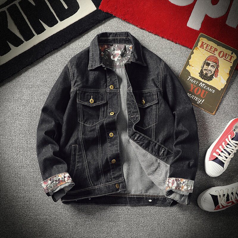 15-year-old fat boy denim jacket 14 junior high school students Korean version 13 teenagers 16 function jacket loose clothes