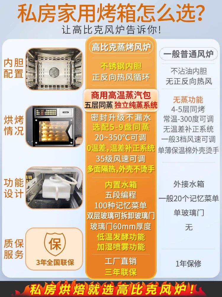 Ukoeo T60S High-Capacity Multi-Layer Steaming and Baking Integrated Large Household Electric Oven with Large Capacity Steaming Oven