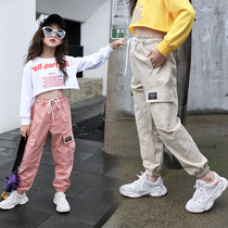 Male and female pants casual pants spring clothes 2021 new spring and autumn foreign childrens overalls childrens overalls trousers tide childrens clothing