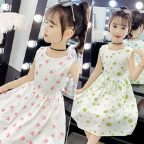 Girls dress for dress and summer clothes 2021 new ocean gas childrens skirt Summer Korean version little girl princess dresses