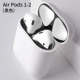 Airpods 1/2 Generation [черный] металлическая пыльная наклейка