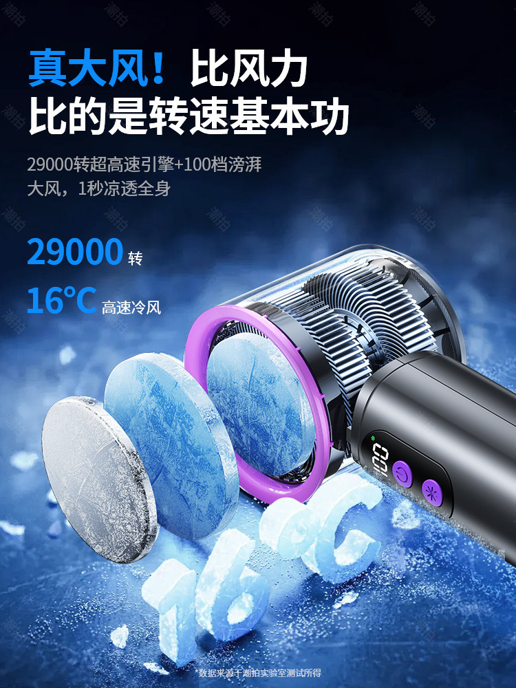 Trendy Handheld Mini Fan 2025 New Model Small Cooling Air Conditioner Ultra-High Speed Violent Turbine USB Portable Mini Rechargeable Cooling Device Desktop Silent Mobile Fan Outdoor F