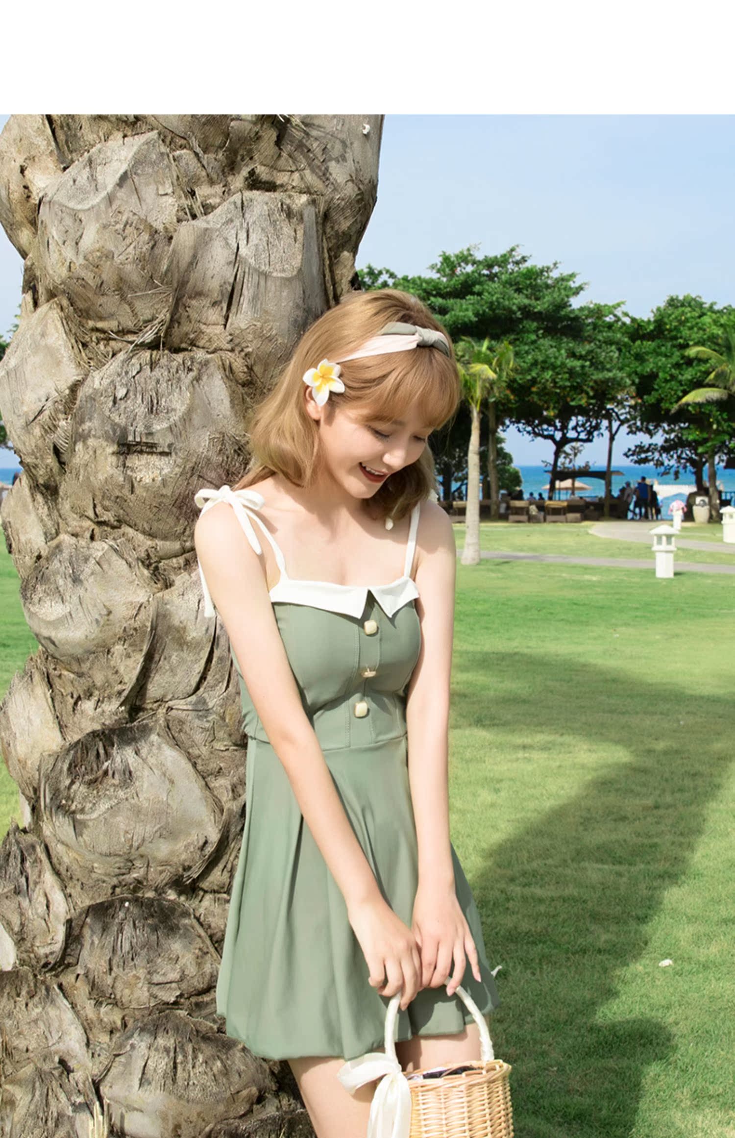 2019 mẫu mới đồ bơi nữ ôm sát che bụng là người hâm mộ Hàn Quốc mỏng manh bảo thủ dễ thương Nhật Bản - Bộ đồ bơi One Piece 	đồ bơi nữ liền thân có tay	