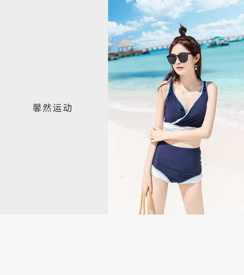 Áo tắm mới 2019 nữ xẻ bụng thon gọn gợi cảm Thời trang Hàn Quốc bảo thủ nóng bỏng kỳ nghỉ hè - Bộ đồ bơi hai mảnh bikini 2 mảnh màu đen