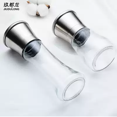 Fresh ground black pepper seasoning grinder stainless steel manual household pepper mill kitchen seasoning jar