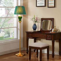 Jingdezhen green ceramic floor lamp Chinese light luxury atmosphere living room American warm bedroom bedside lamp standing lamp