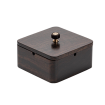 Black sandalwood ashtray with cover to prevent fly ash for home living room and bedroom high-end new Chinese style commercial high-end ashtray