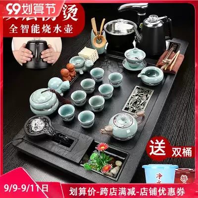 Wujin Stone Tea Plate Set Fully Automatic Integrated Simple Household Drainage Large Tea Set Whole Set of Office Tea Set