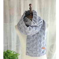 Светло -серого инструмент дозировки шарфа+кожаная этикетка