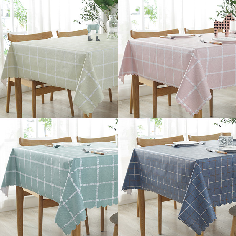 pvc table cloth tea table waterproof anti-oil and anti-burn rectangular table cloth domestic net red table cloth pvc table cushion cloth art