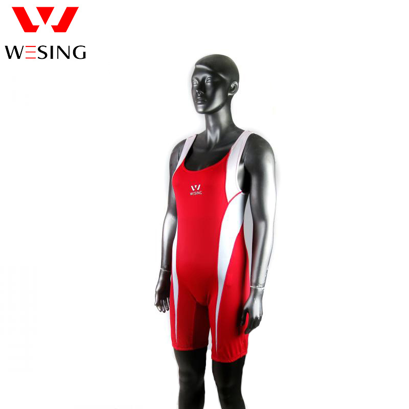 Jiuzhishan wrestling suit Freestyle one-piece wrestling suit International wrestling competition wrestling suit red and blue training gym