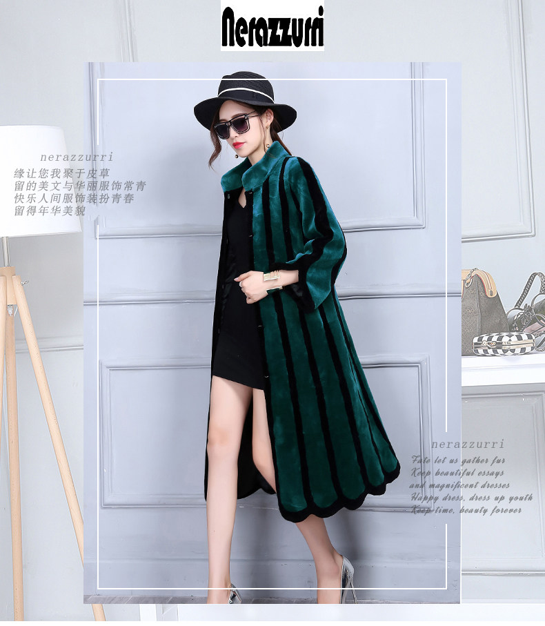 Manteau de fourrure femme NERAZZURRI - Ref 3171930 Image 7