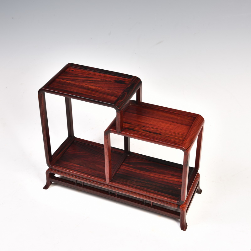 Small red acid branch m letters treasure cabinet rich ancient frame wood carving handicraft furnishing articles miniascape base ceramic tea pot - base frame