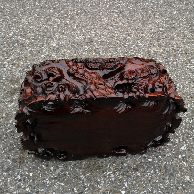 Thickening more stone base solid wood can be excavated wooden base penjing jade stone base taihu stone base