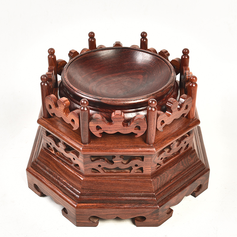 Pianology picking red crystal ball can rotate woodcarving figure of Buddha base base gourd water solid wood handicraft furnishing articles