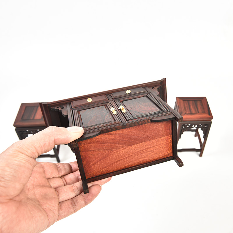 Pianology picking annatto handicraft furnishing articles antique Ming and the qing dynasties tiny home decoration real wood furniture model base