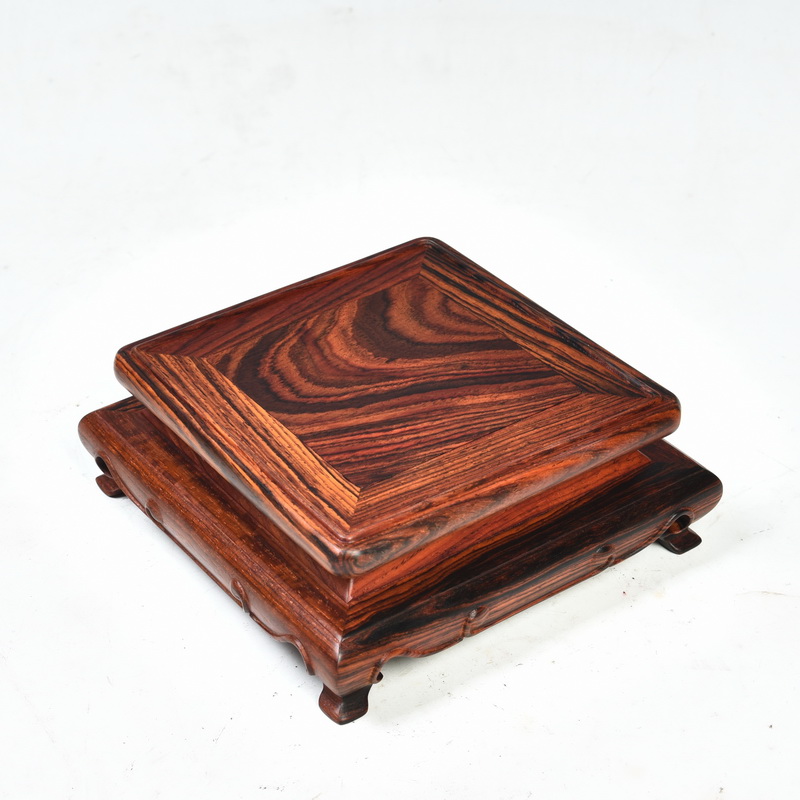 Red rosewood carving furnishing articles it base base mahogany base square vase flowerpot base solid wood