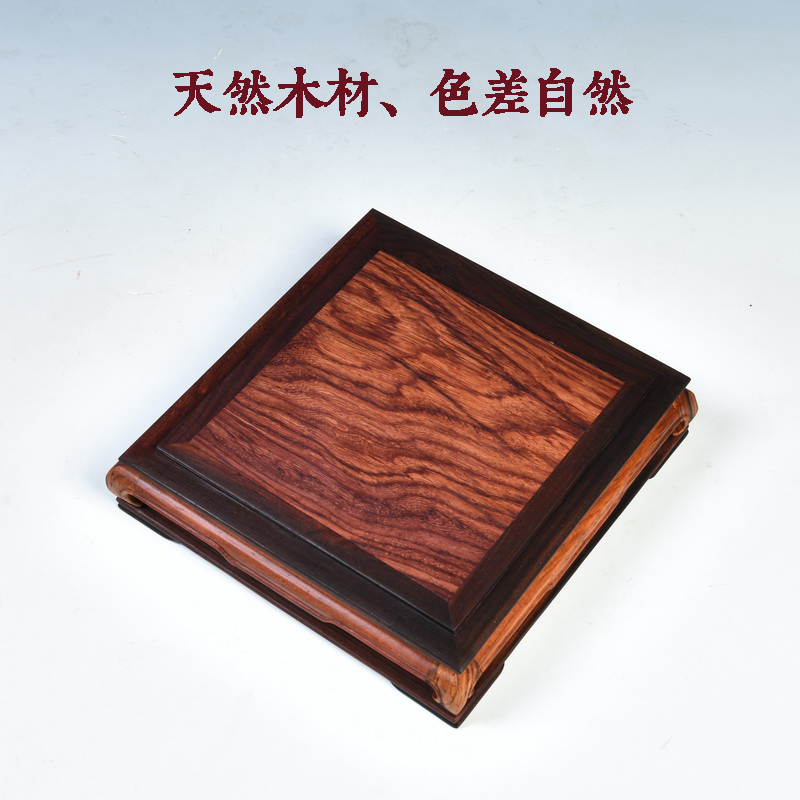 Pianology picking red acid branch treasure cage cover the glass base of real wood of Buddha jade show box dust cover can be customized
