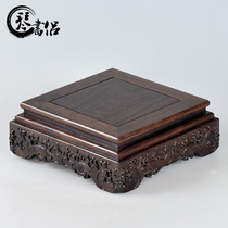 Mahogany base Solid wood rectangular jade stone ornaments Flower pot base Square Buddha statue base for Buddha table