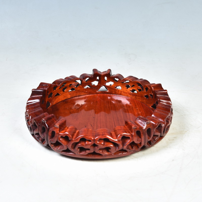 Pianology picking are it base solid wood round antique antique vase base wooden antique Chinese style furnishing articles