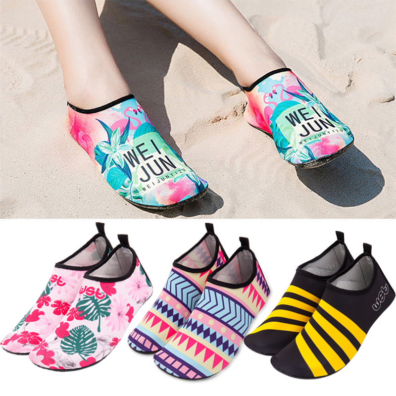 Beach Shoes Men And Women Diving Snorkeling Children Covered Water Socks Shoes Swimming Shoes Soft Shoes Non-slip Anti-Cuts Barefoot Skin-care Shoes